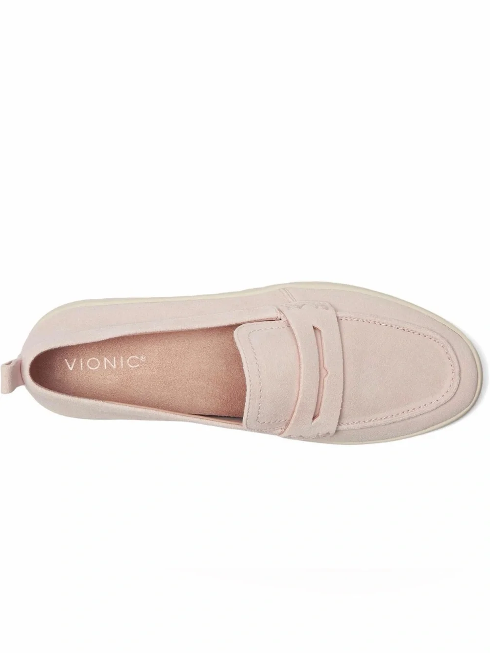Vionic Uptown Loafers Blush Pink Suede Slip-On Comfort Shoes Women’s Size 11 EUC